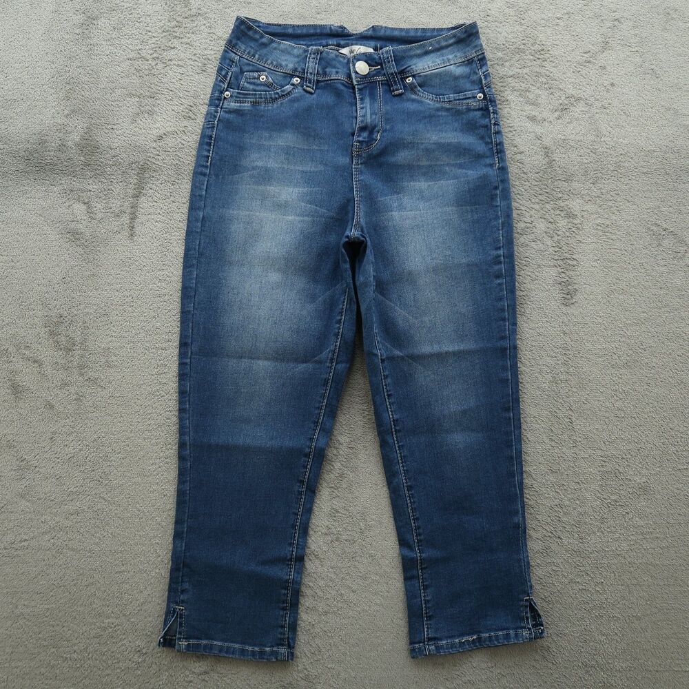YMI Luxe Jeans Junior's Size 3/26 Blue Mid-Rise Skinny Denim Pants 21" Inseam